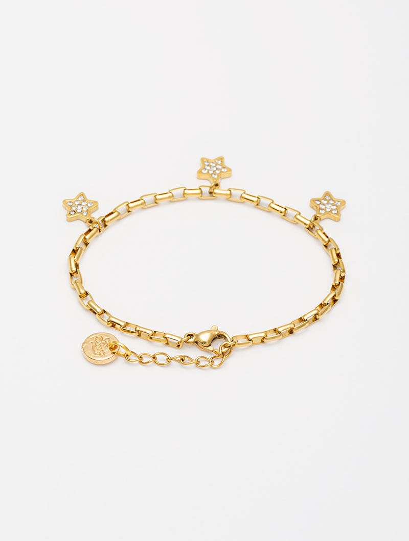 GROUMETTE ARMBAND MIT STERNEN IN GOLDFARBE