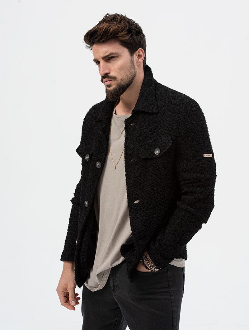 MIKE COTTON JACKET IN BLACK
