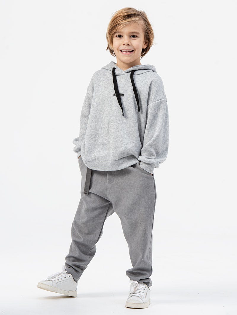 SETH KIDS HOODIE IN GREY