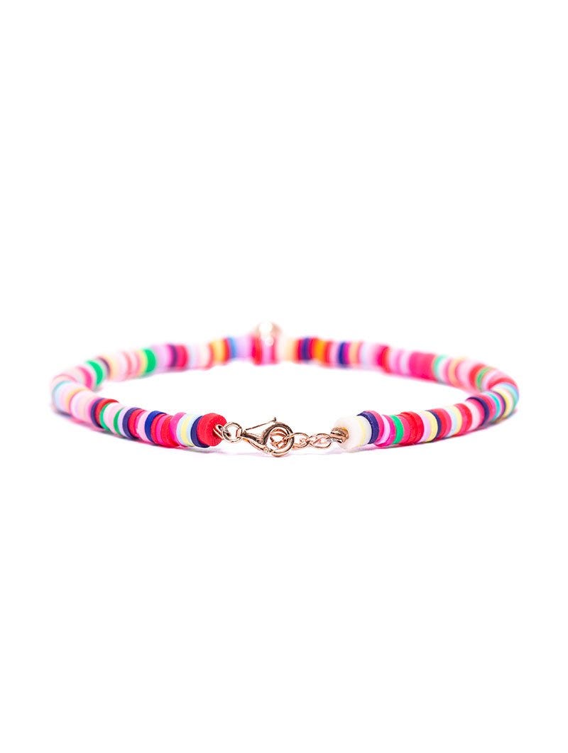 SUMMER BRACELET IN MULTICOLOUR WITH SHELL CHARM