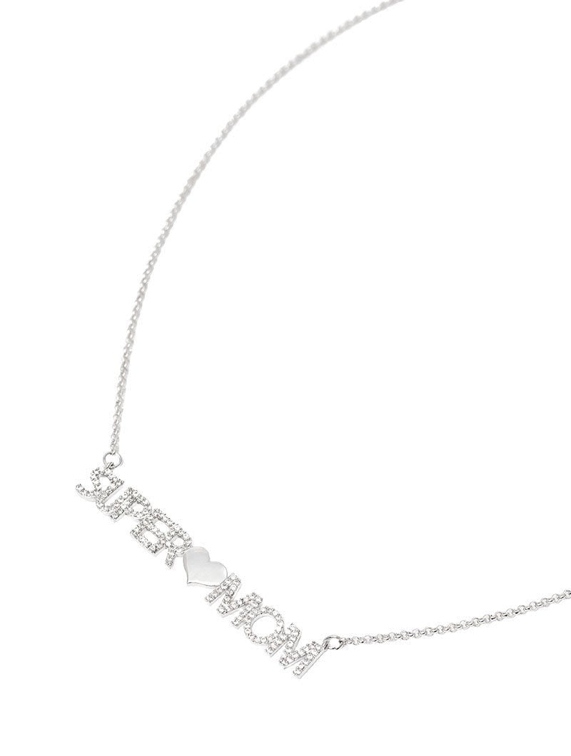 SUPER MOM COLLAR DE CADENA COLOR PLATA