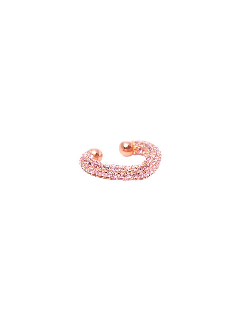 LUZ HEART EARCUFF IN ROSE GOLD WITH ZIRCONS