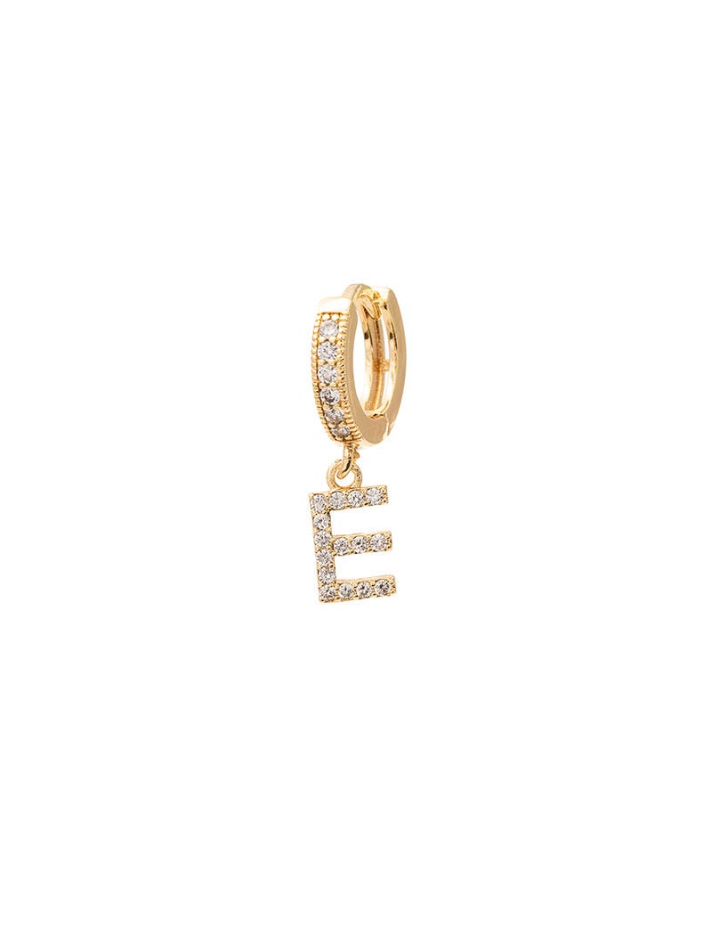 CUSTOMIZED LETTER EARRING IN GOLD COLOR