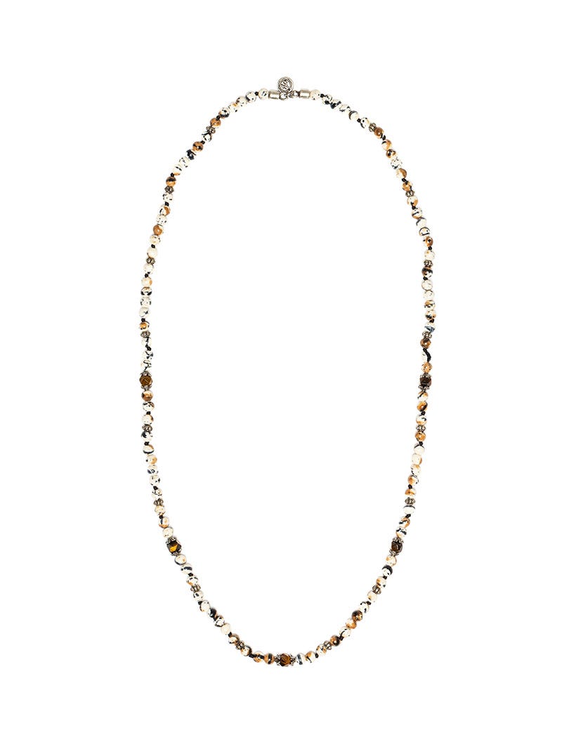 NAIM NECKLACE IN BROWN AND CREAM