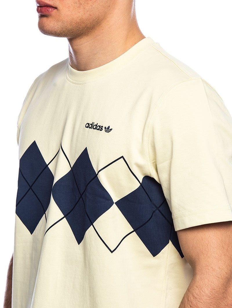 ARGYLE PRINTED T-SHIRT IN BEIGE