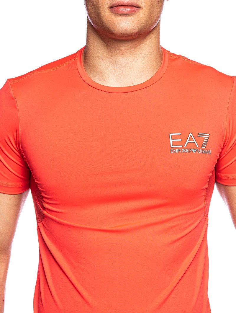 EA7 BASIC T-SHIRT IN RED LOBSTER