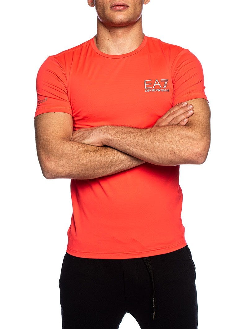 EA7 BASIC T-SHIRT IN RED LOBSTER
