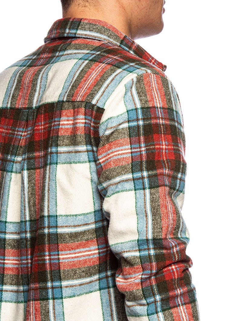 RVLT FLANNEL SHIRT IN CHECKED WHITE