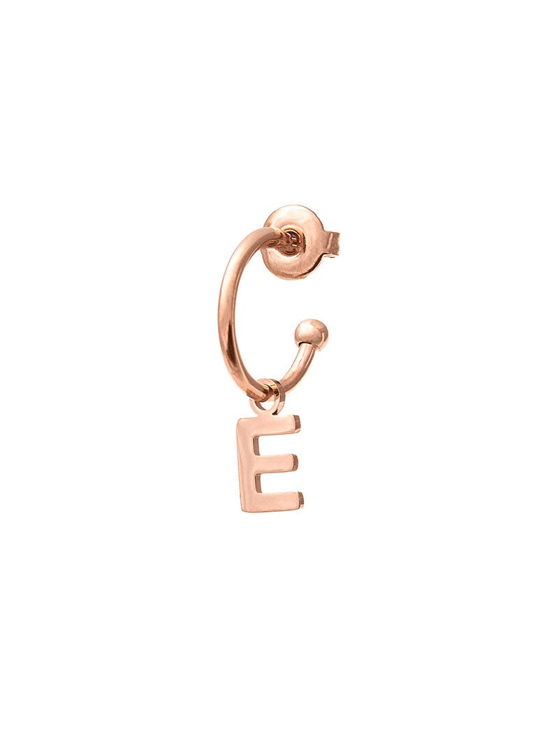 CUSTOMIZED LETTER EARRING IN ROSE GOLD COLOR