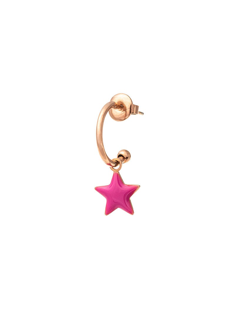 SUE EARRING WITH ROSE GOLD STAR