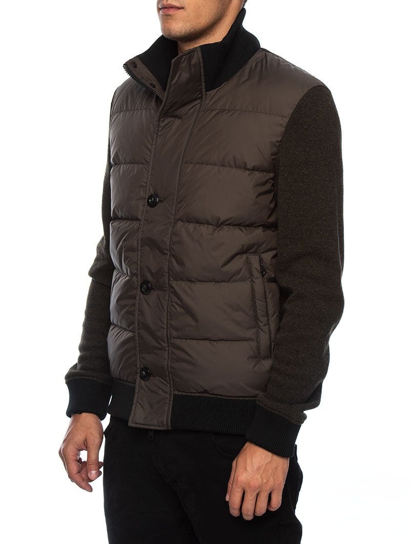 PADDED JACKET IN BROWN OLIVE