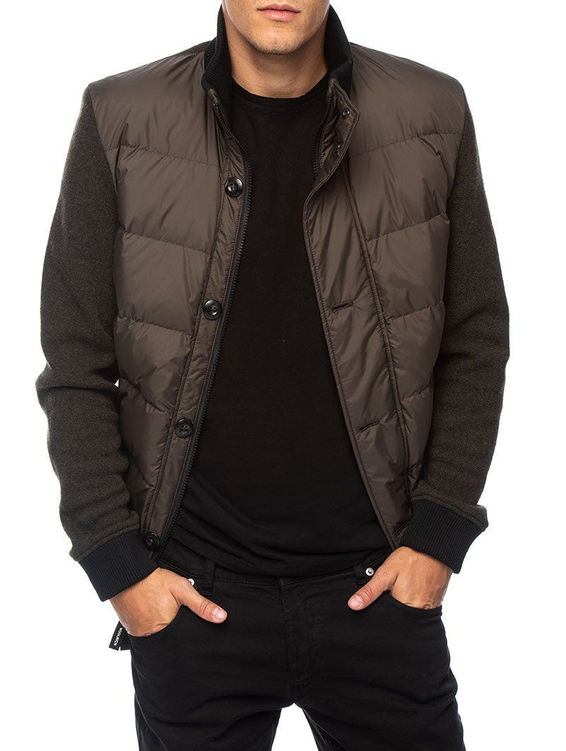 PADDED JACKET IN BROWN OLIVE