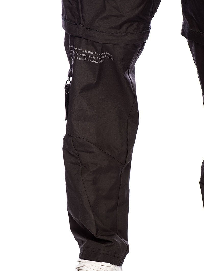 FIRST MILE 2IN1 WOVEN SWEATPANTS IN BLACK