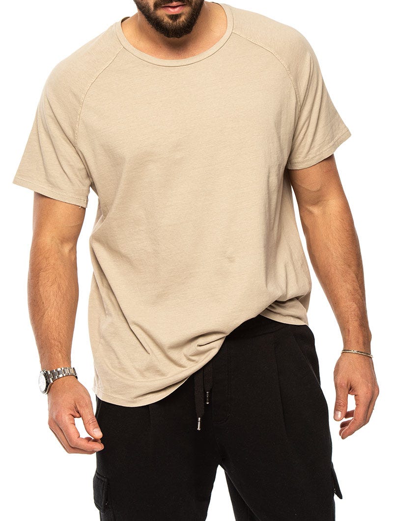 REESE BASIC T-SHIRT IN BEIGE