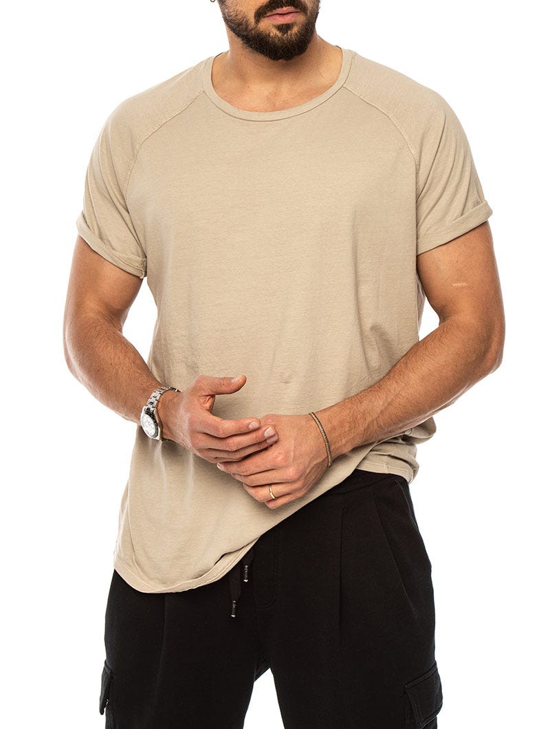 REESE BASIC T-SHIRT IN BEIGE