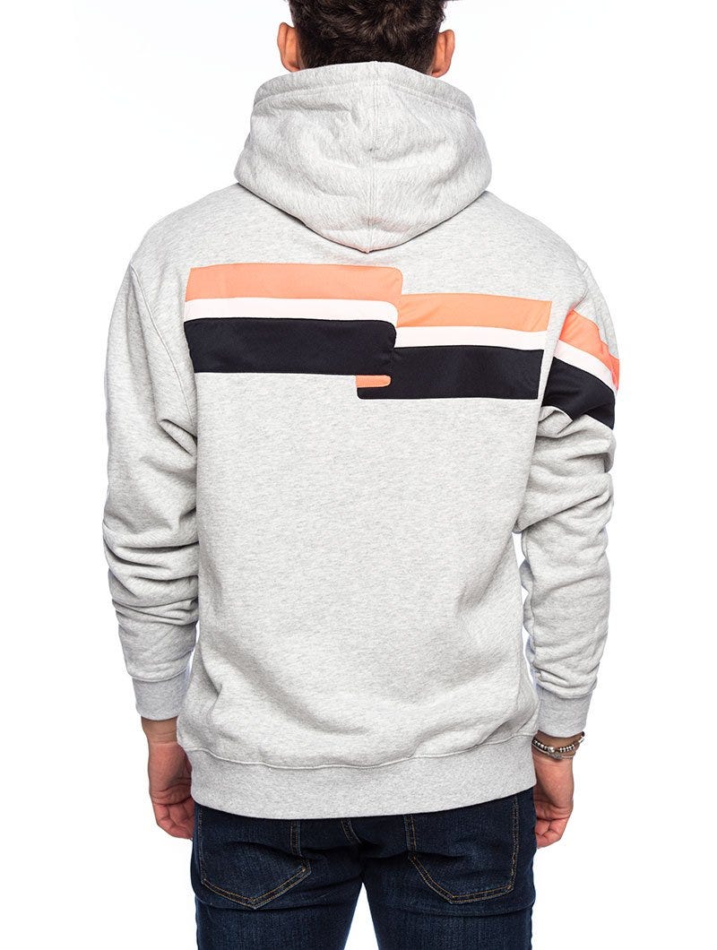 RIPPLE HOODY IN GREY AND INK