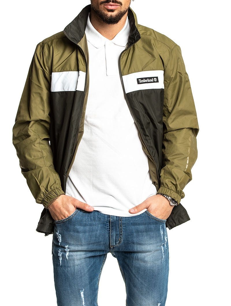 YCC HOODED FULL ZIP JCKT IN ARMY GREEN AND BLACK