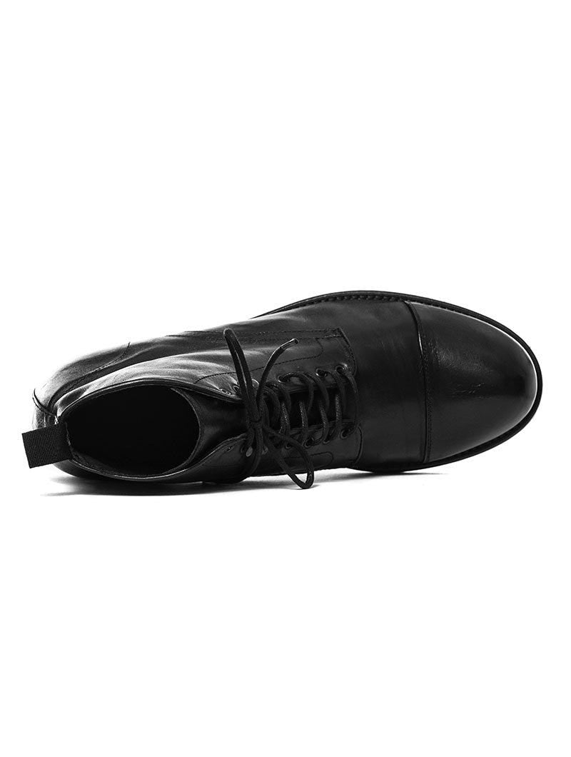 PUNK LEATHER SHOES IN BLACK