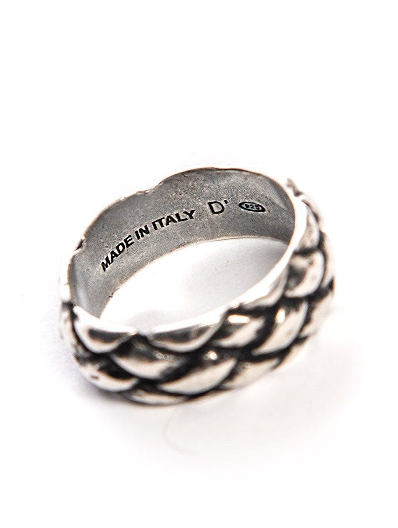 D’AMICO WOVEN RING IN SILBER
