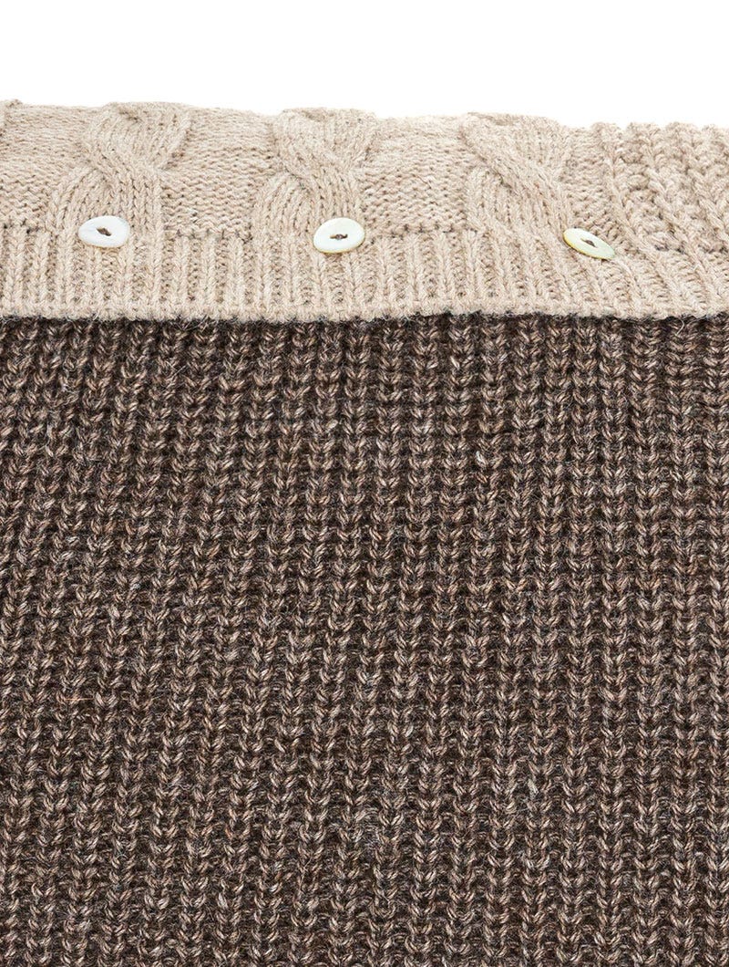 CHUNKY KNIT PILLOW IN DOVE
