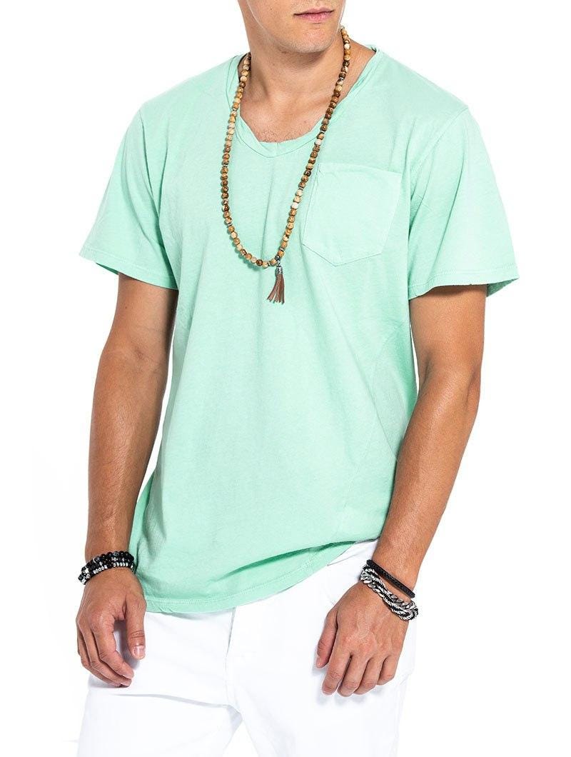 TAM POCKET T-SHIRT IN TURQUOISE